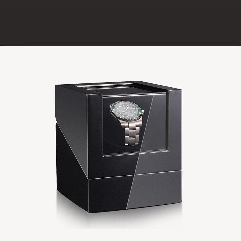 SoloSpin™ Luxury Single Watch Winder – Ebony, Rosewood, or Gloss Black Finish | Suede Interior