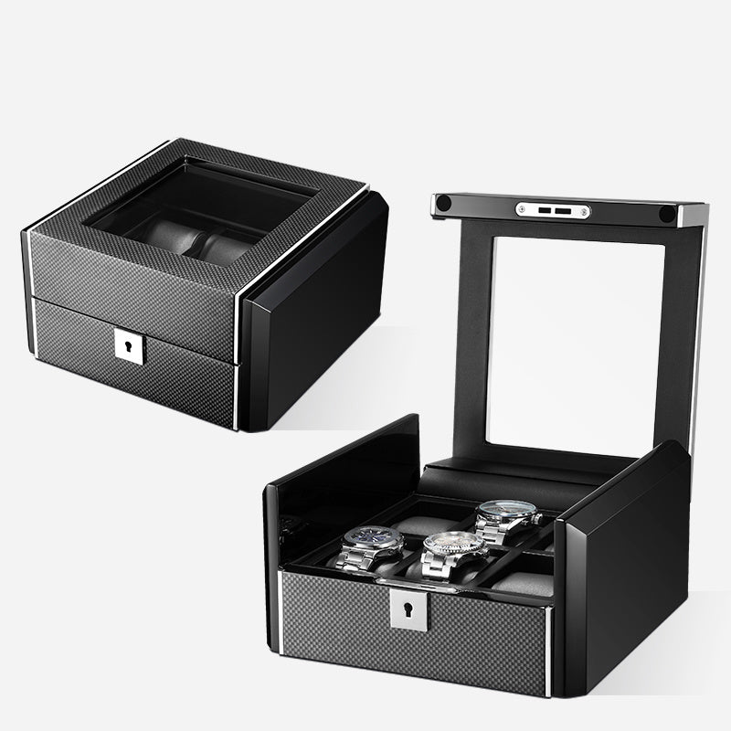 VaultBox™ Premium Watch Display Case – 6 / 12 / 18 Slot | Carbon Fiber or Piano Black Finish