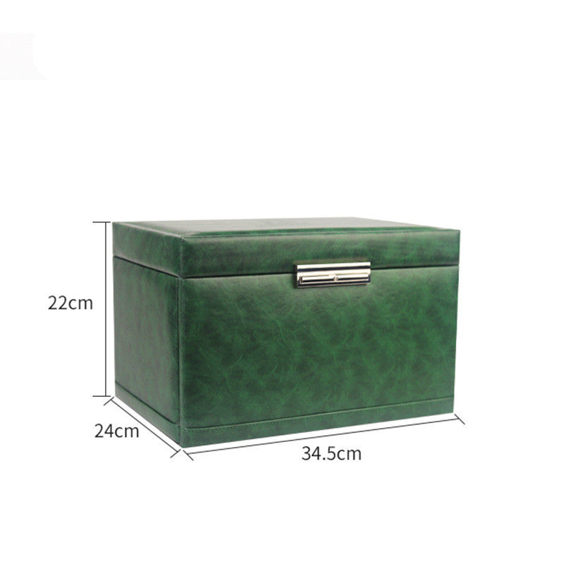 Imperial Luxe™ Leather Watch & Jewelry Organizer – Velvet Interior | Lockable