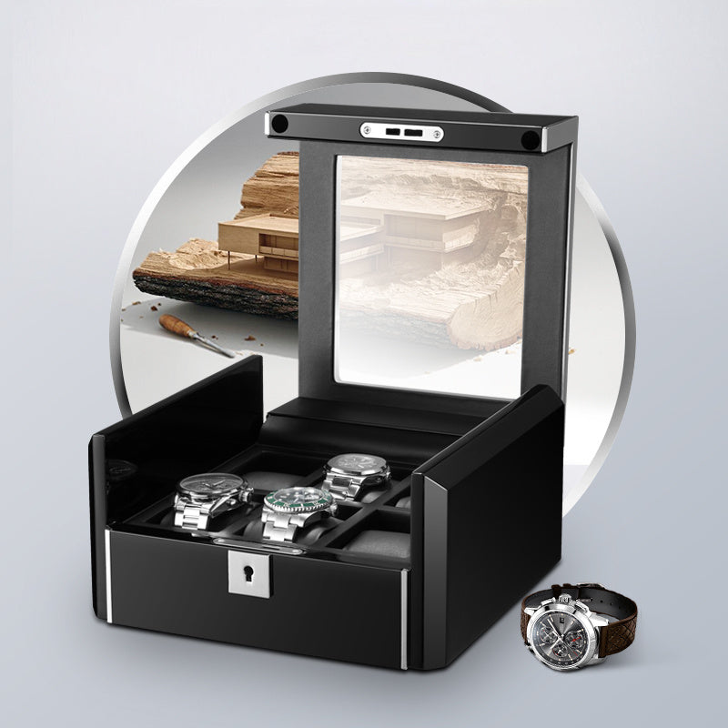 VaultBox™ Premium Watch Display Case – 6 / 12 / 18 Slot | Carbon Fiber or Piano Black Finish