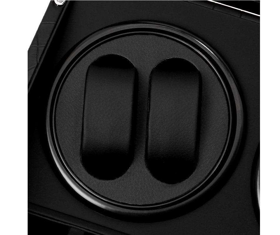 ChronoVault™ 4-Slot Automatic Watch Winder + 6 Watch Storage | Silent Motor + Glass Display