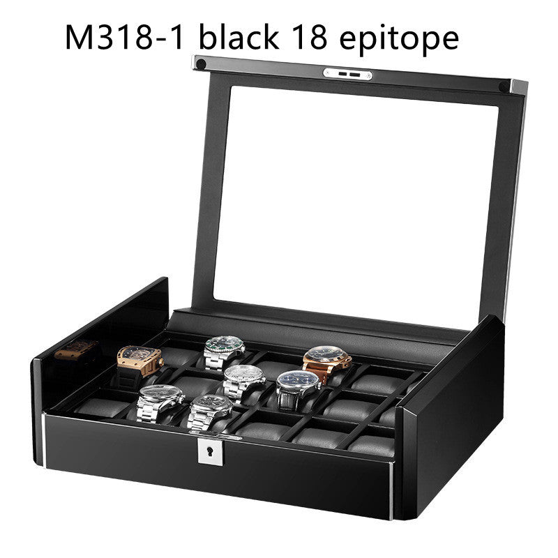 VaultBox™ Premium Watch Display Case – 6 / 12 / 18 Slot | Carbon Fiber or Piano Black Finish