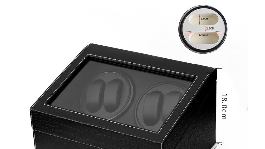 ChronoVault™ 4-Slot Automatic Watch Winder + 6 Watch Storage | Silent Motor + Glass Display