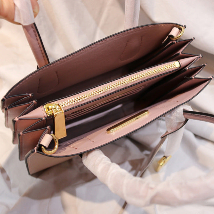Elegant Litchi Grain Cowhide Handbag – Small & Medium Luxury Edition