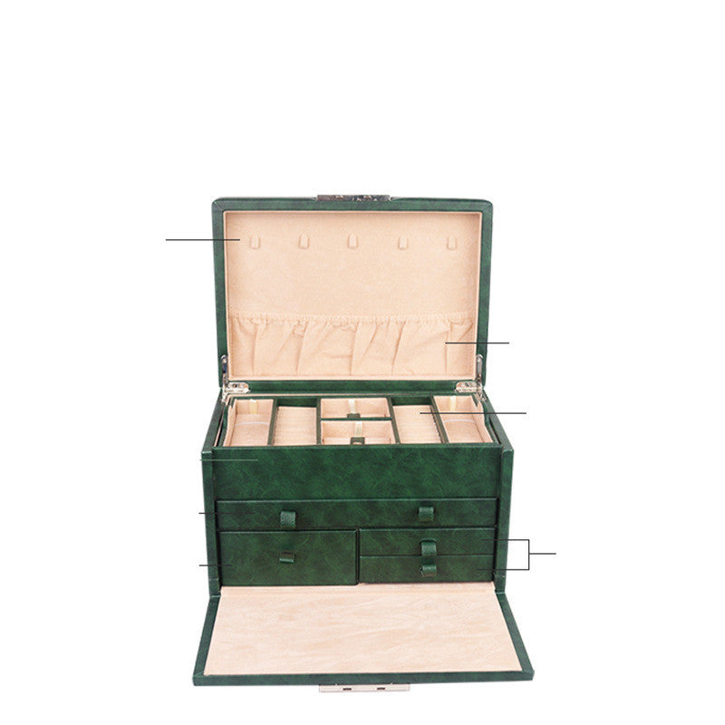 Imperial Luxe™ Leather Watch & Jewelry Organizer – Velvet Interior | Lockable