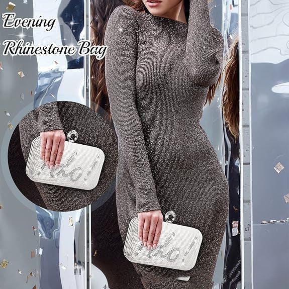 Luxury Pearl Bridal Clutch – "I Do" Crystal Wedding Evening Bag