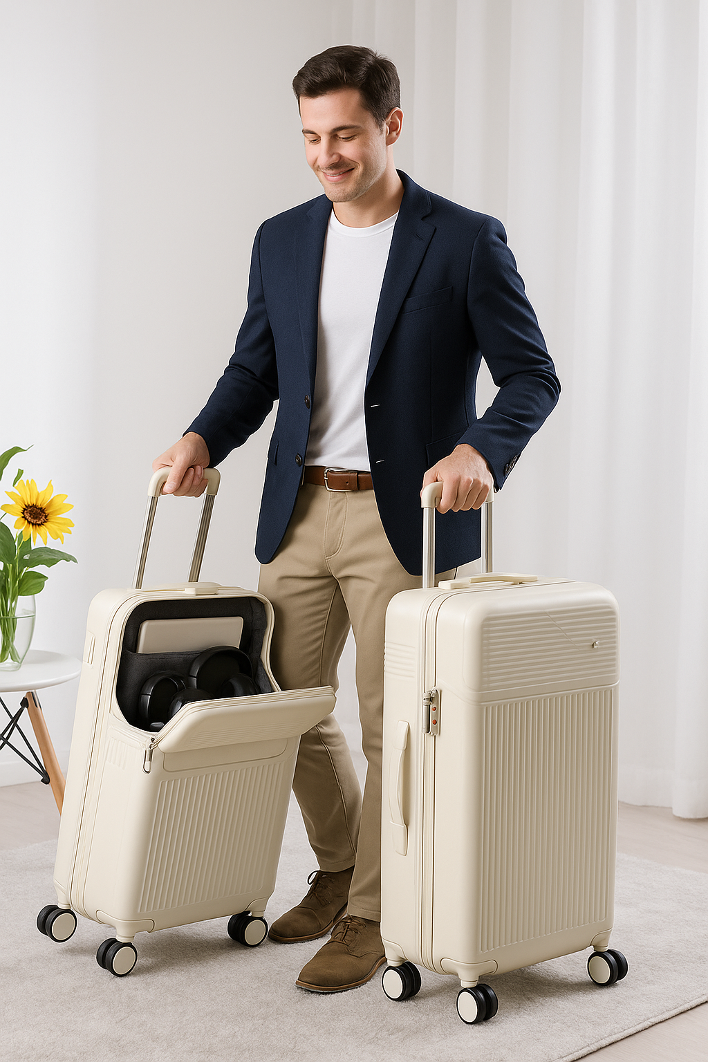 Premium Multifunctional Smart Luggage – TSA Lock | Elegant Travel Design