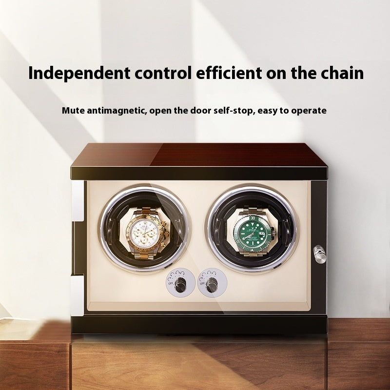 EliteSpin™ Dual Watch Winder – Anti-Magnetic | Silent Motor | Luxury Display Case