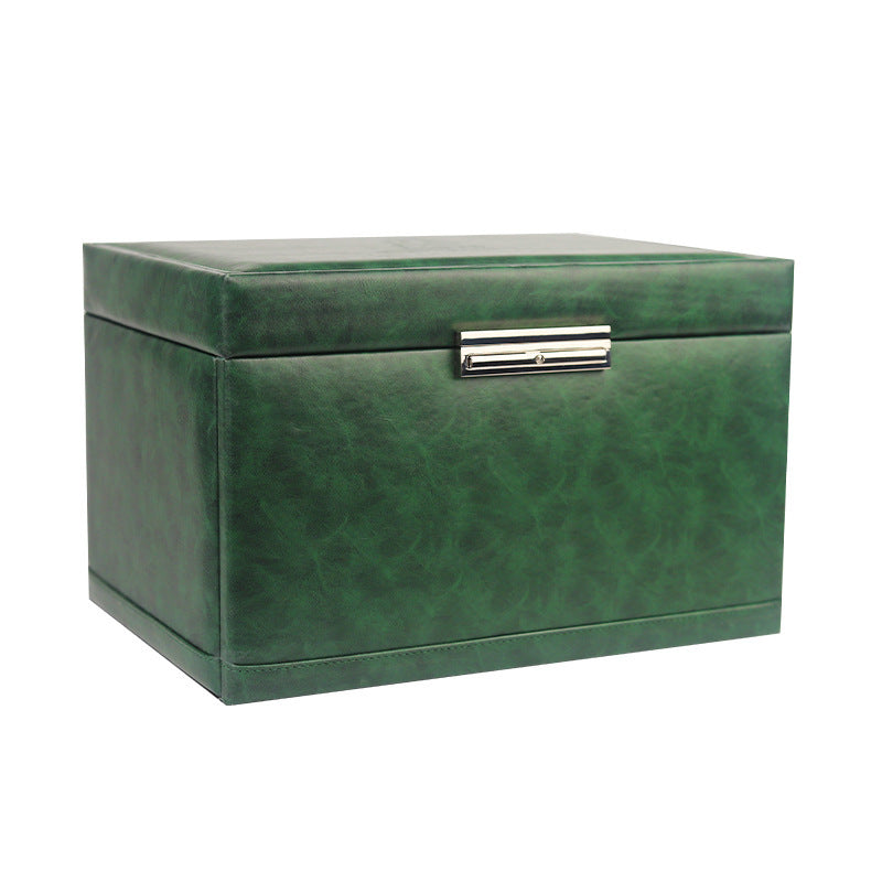 Imperial Luxe™ Leather Watch & Jewelry Organizer – Velvet Interior | Lockable