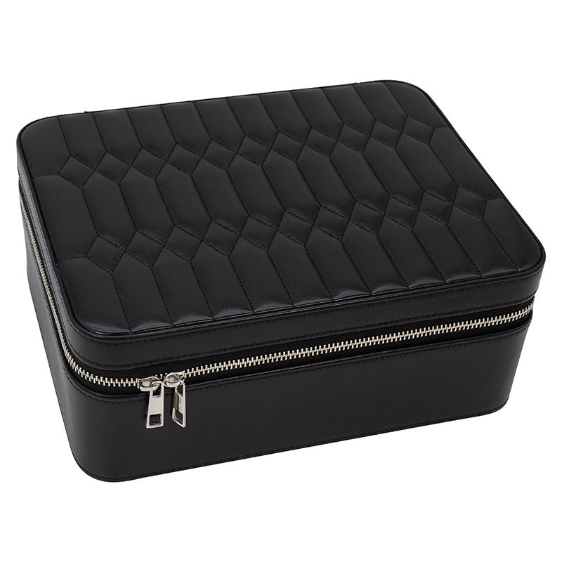 RoyalGuard™ Luxury Travel Watch & Jewelry Organizer – Premium Velvet Interior | Zipper Lock Case