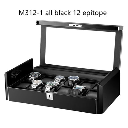 VaultBox™ Premium Watch Display Case – 6 / 12 / 18 Slot | Carbon Fiber or Piano Black Finish