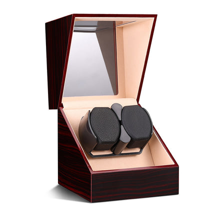 SoloSpin™ Luxury Single Watch Winder – Ebony, Rosewood, or Gloss Black Finish | Suede Interior