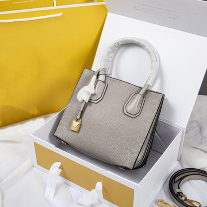 Elegant Litchi Grain Cowhide Handbag – Small & Medium Luxury Edition