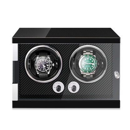 EliteSpin™ Dual Watch Winder – Anti-Magnetic | Silent Motor | Luxury Display Case