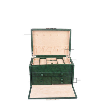 Imperial Luxe™ Leather Watch & Jewelry Organizer – Velvet Interior | Lockable