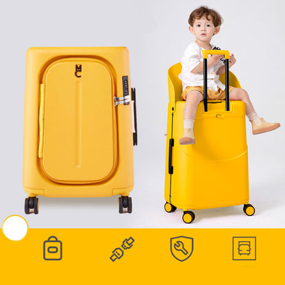 Luxury Ride-On Travel Suitcase for Kids – 20"/24"/28" Sizes