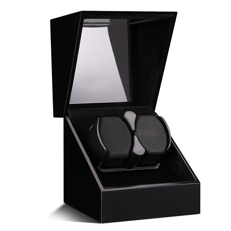 SoloSpin™ Luxury Single Watch Winder – Ebony, Rosewood, or Gloss Black Finish | Suede Interior